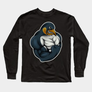 Bodybuilding Penguin Long Sleeve T-Shirt